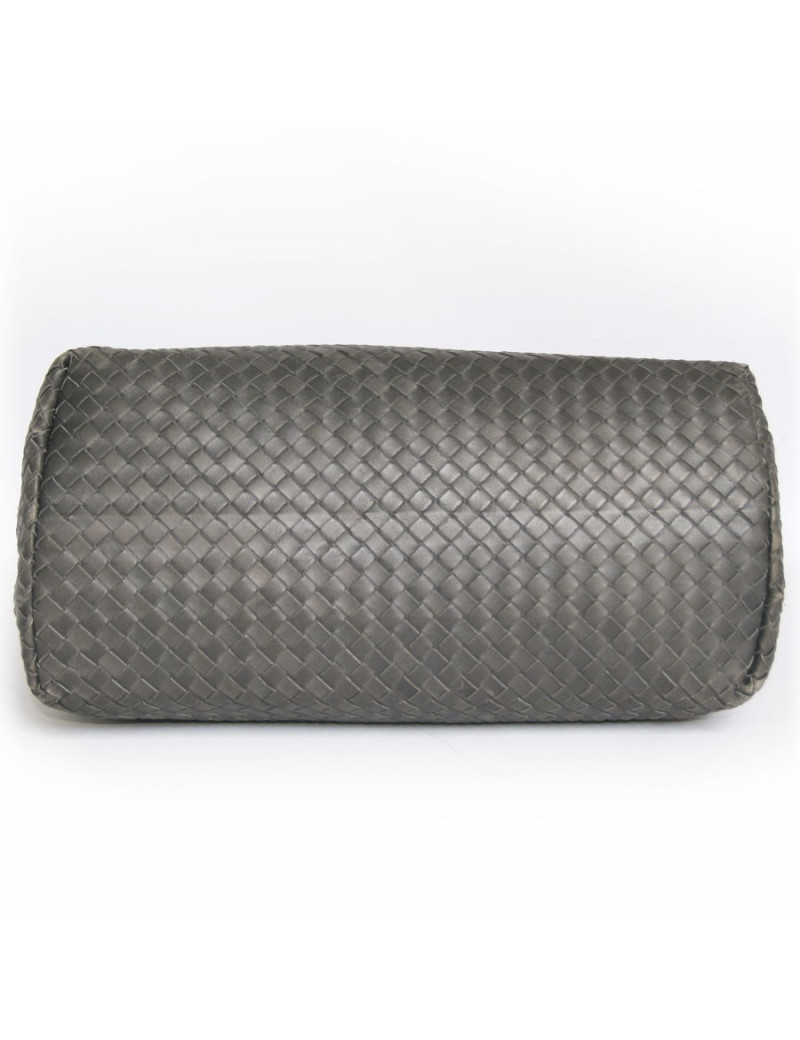 Sac BOTTEGA VENETA cuir tressé gris