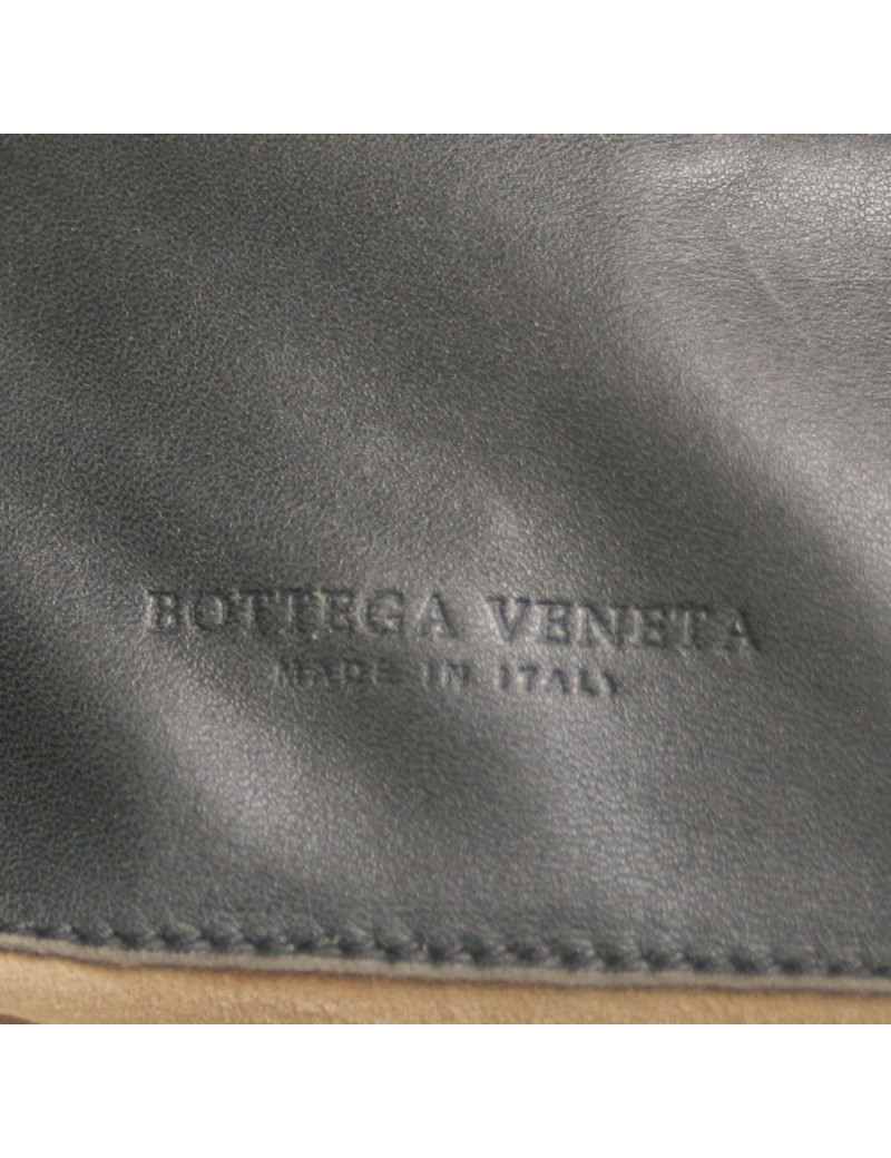 Sac BOTTEGA VENETA cuir tressé gris