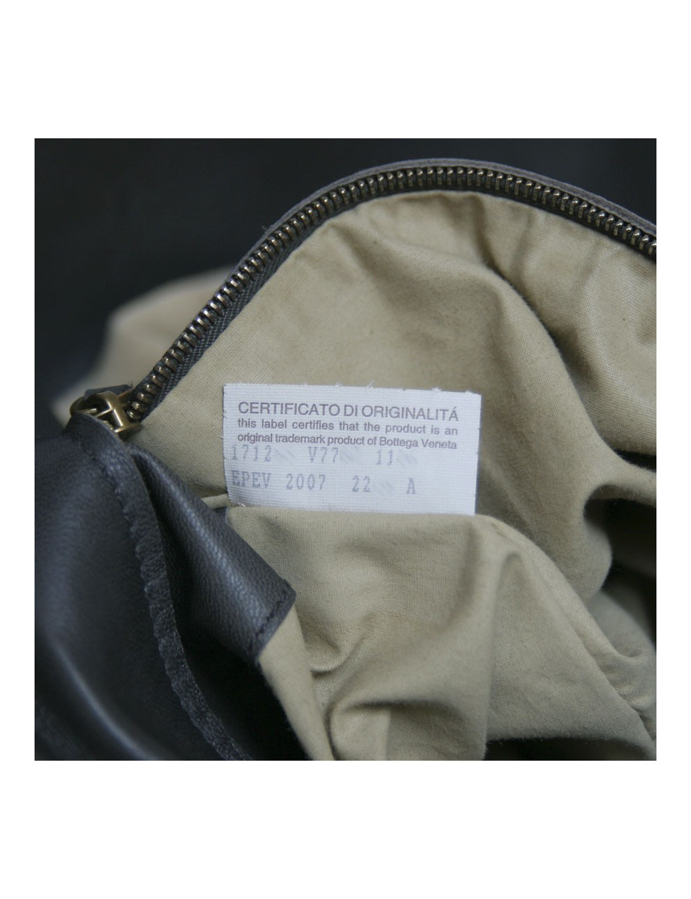 Sac BOTTEGA VENETA cuir tressé gris