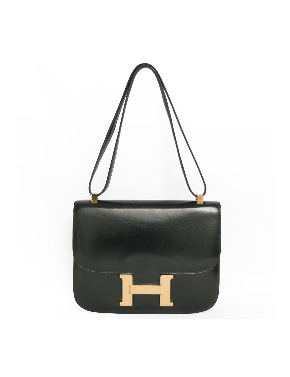 Sac HERMES cuir noir