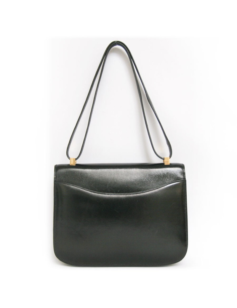 Sac Constance  HERMES cuir box  noir