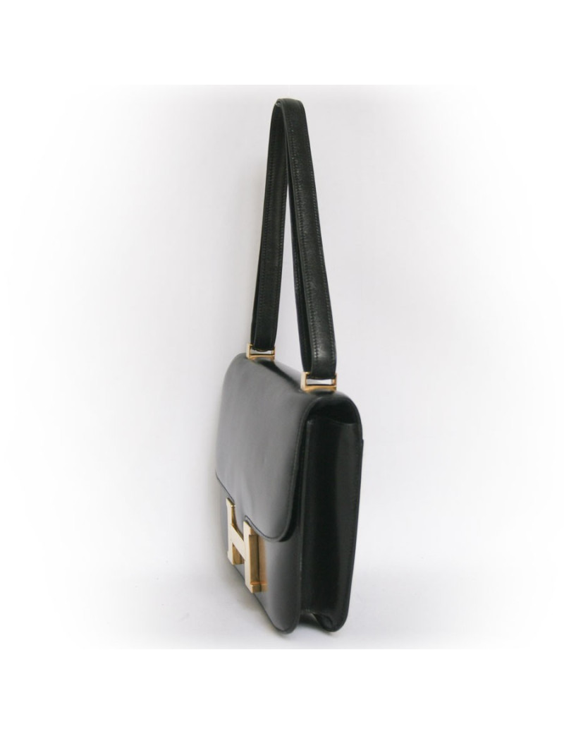 Sac Constance  HERMES cuir box  noir