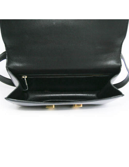 Sac HERMES cuir noir