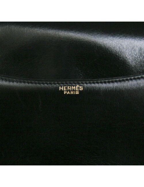 Sac HERMES cuir noir