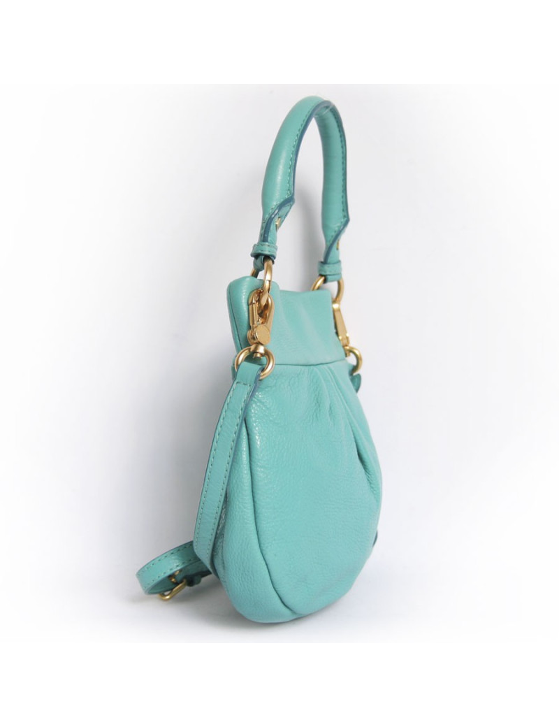 mini sac / pochette en cuir turquoise Marc by Marc Jacobs
