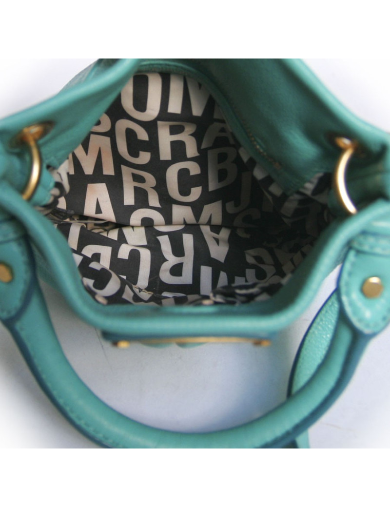 mini sac / pochette en cuir turquoise Marc by Marc Jacobs
