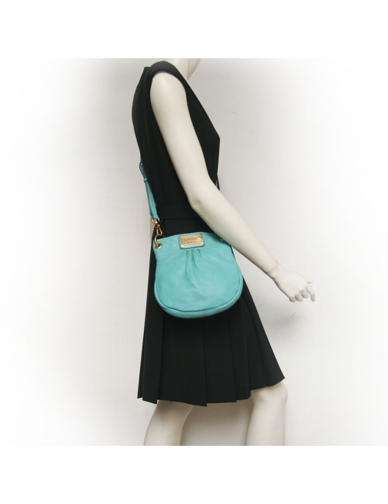 mini sac / pochette en cuir turquoise Marc by Marc Jacobs