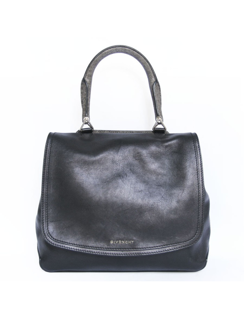 Sac Givenchy cuir noir et galuchat