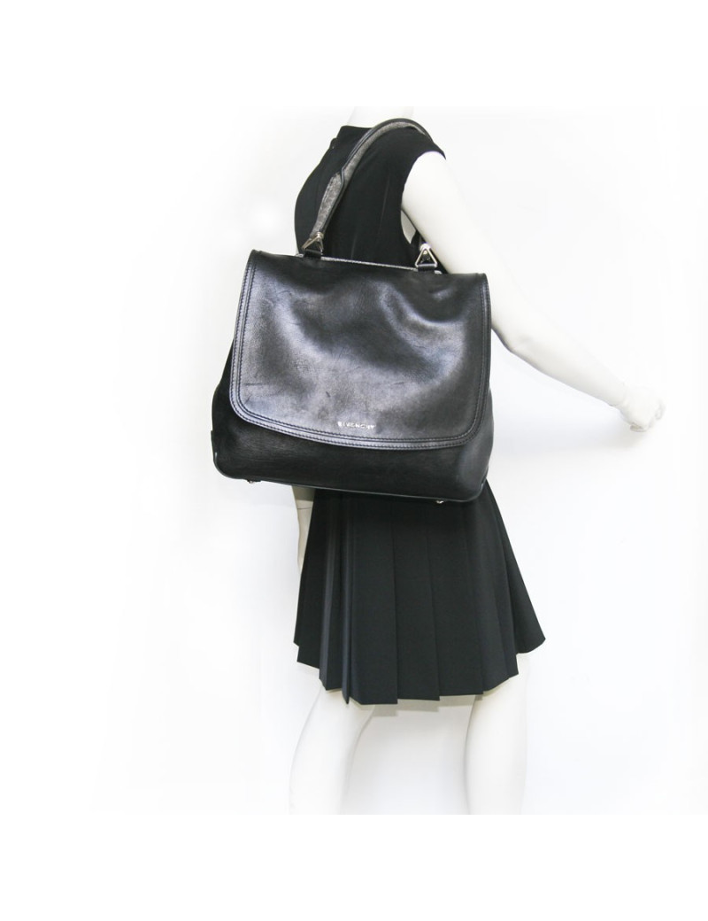 Sac Givenchy cuir noir et galucha