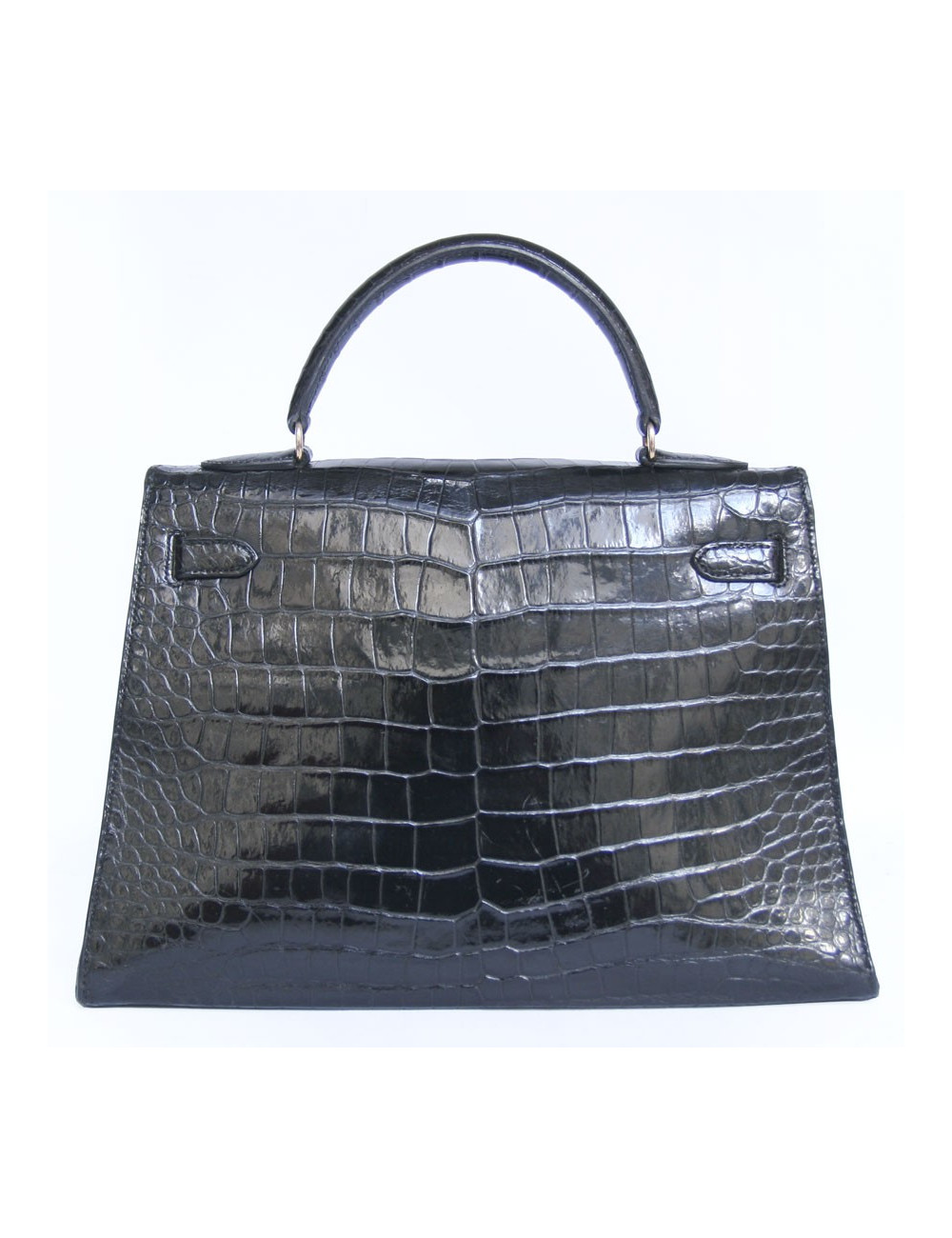 Kelly 32 jewelry Black porosus crocodile gold