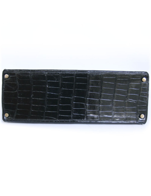 Kelly 32 jewelry Black porosus crocodile gold