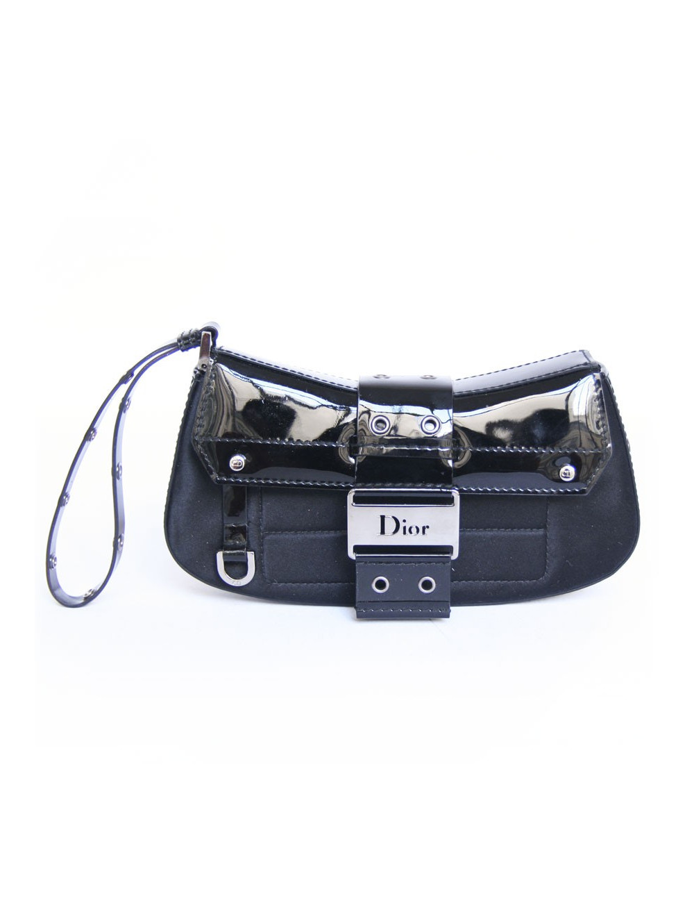 Mini sac CHRISTIAN DIOR du soir satin noir