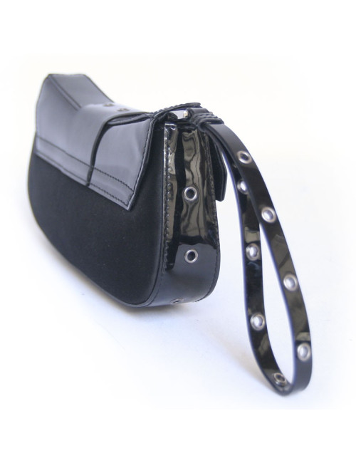 Mini sac CHRISTIAN DIOR du soir satin noir