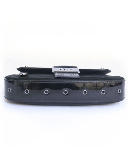 Mini sac CHRISTIAN DIOR du soir satin noir