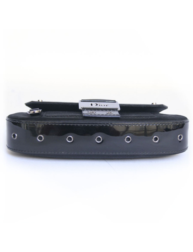 Mini sac CHRISTIAN DIOR du soir satin noir