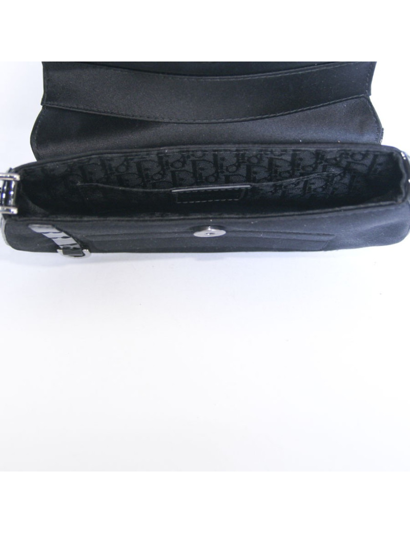 Mini sac CHRISTIAN DIOR du soir satin noir