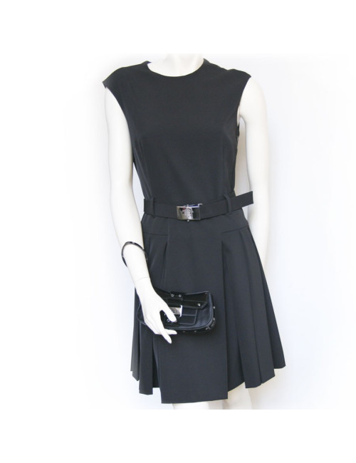 Mini sac CHRISTIAN DIOR du soir satin noir