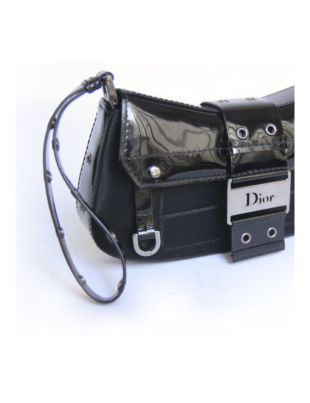 Mini sac CHRISTIAN DIOR du soir satin noir