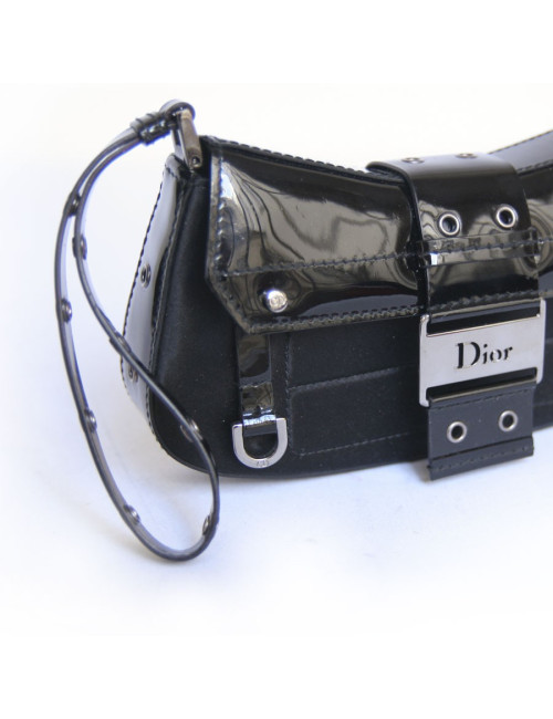 Mini sac CHRISTIAN DIOR du soir satin noir