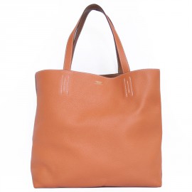 Bag "Double meaning" reversible Hermes orange and cognac