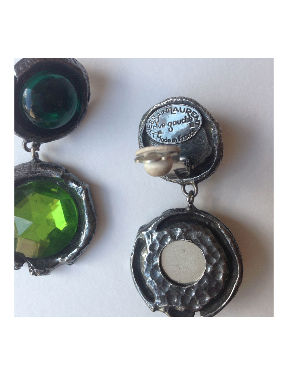 Clips pendants YVES SAINT LAURENT ruthenium