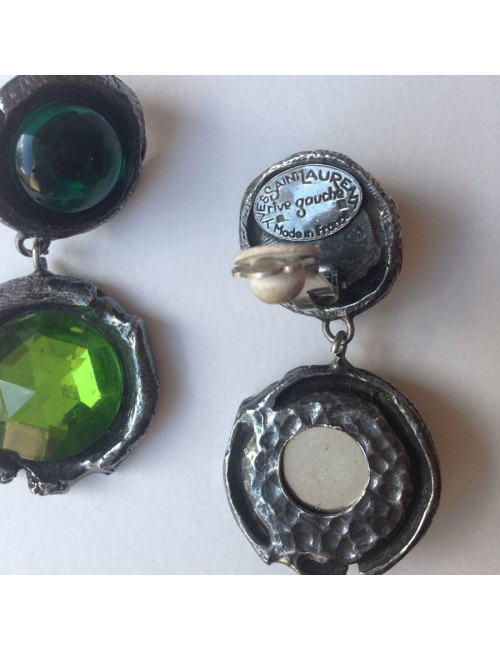 Clips pendants YVES SAINT LAURENT ruthenium