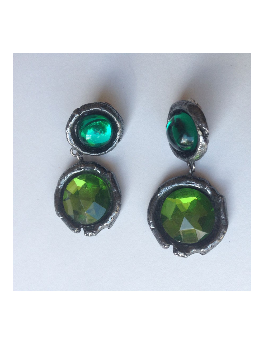 Clips pendants YVES SAINT LAURENT ruthenium