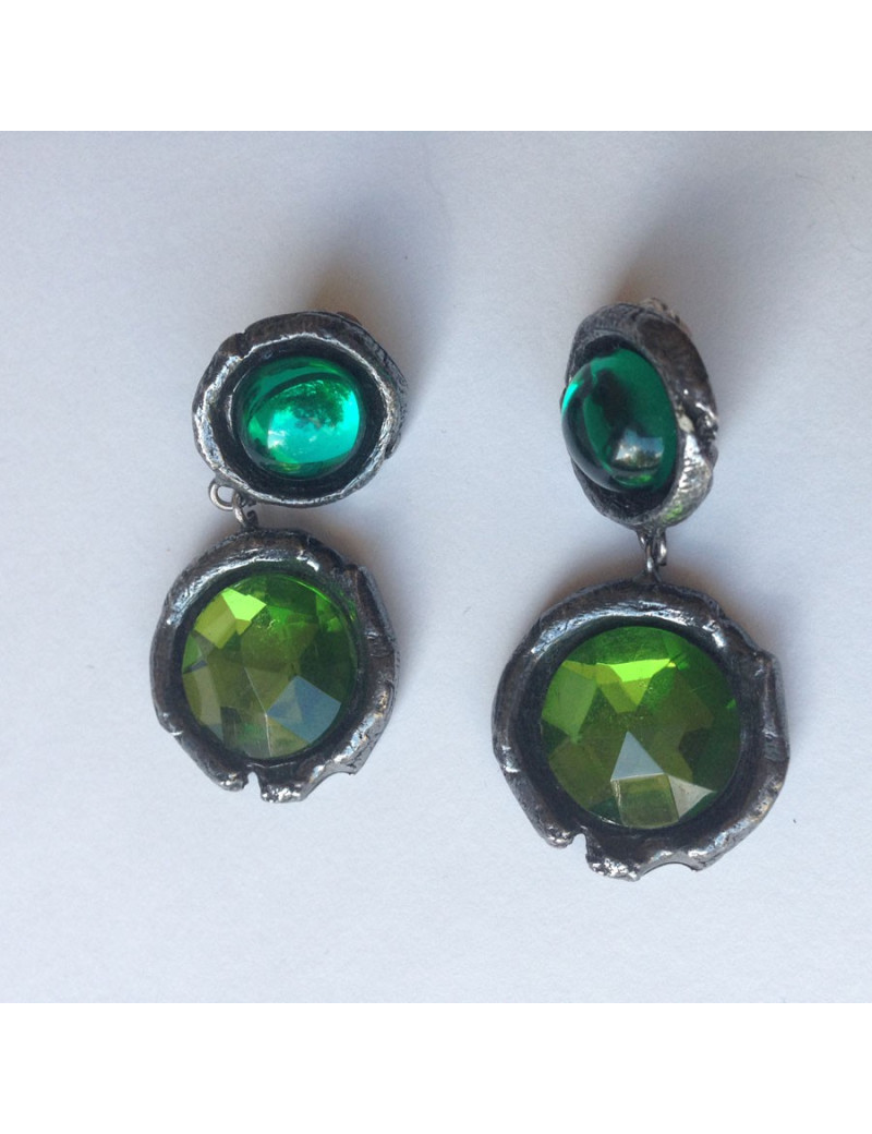 Clips pendants YVES SAINT LAURENT ruthenium