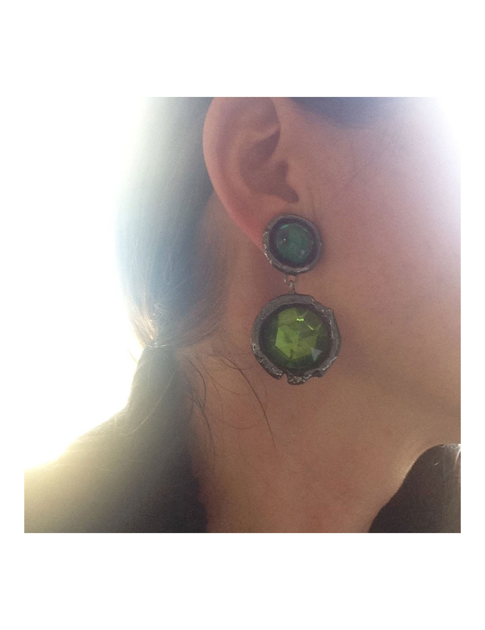 Clips pendants YVES SAINT LAURENT ruthenium