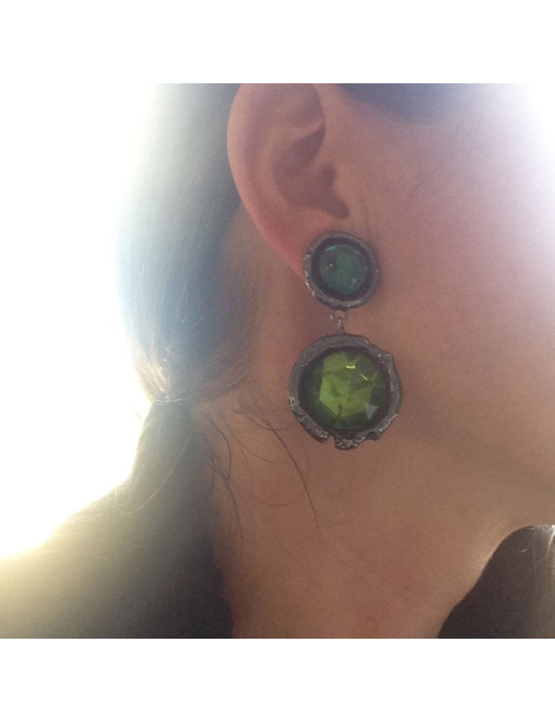 Clips pendants YVES SAINT LAURENT ruthenium