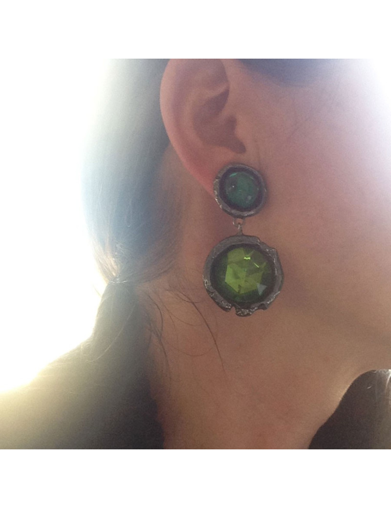 Clips pendants YVES SAINT LAURENT ruthenium