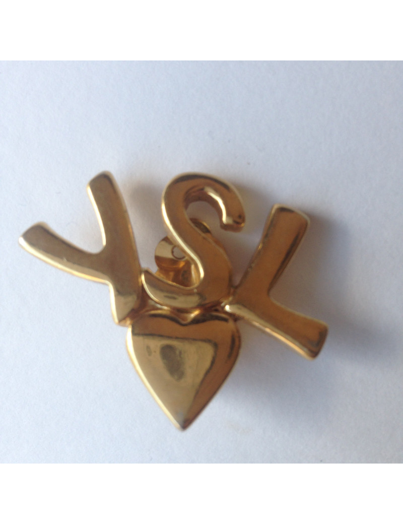 Clips "YSL" YVES SAINT LAURENT dorés