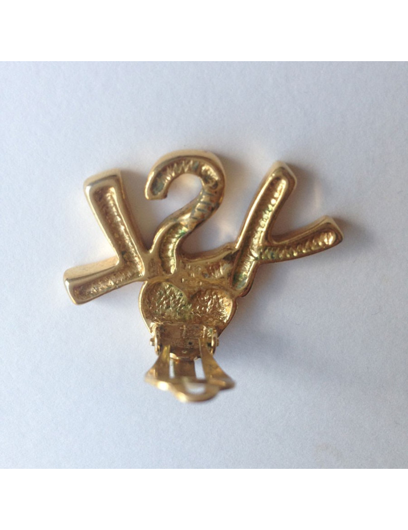 Clips "YSL" YVES SAINT LAURENT dorés