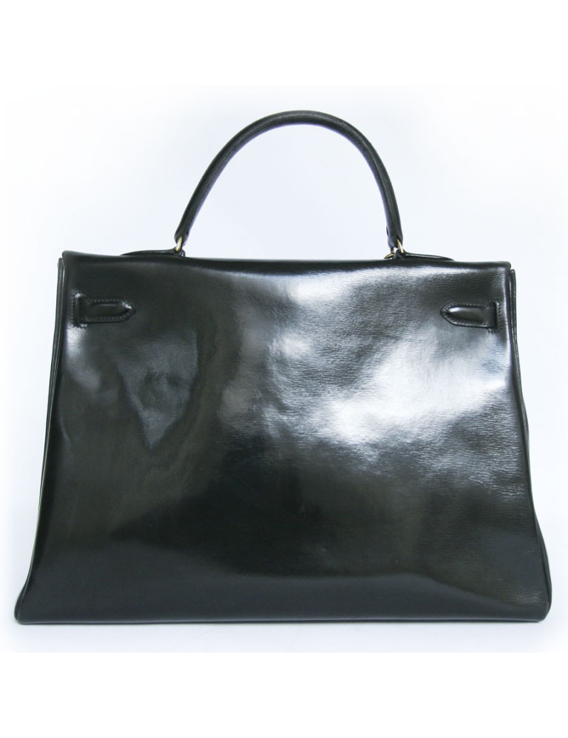 Kelly 35 HERMES box noir vintage 