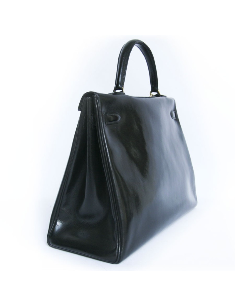 Kelly 35 HERMES box noir vintage 