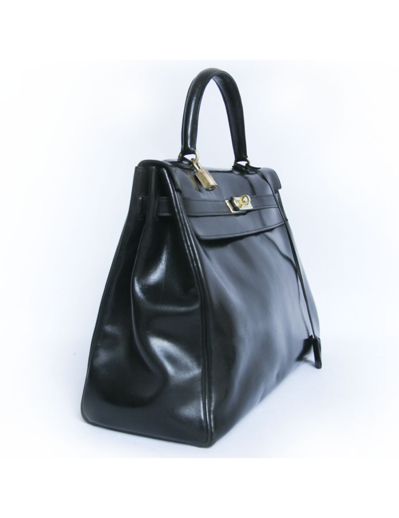 Kelly 35 HERMES box noir vintage 