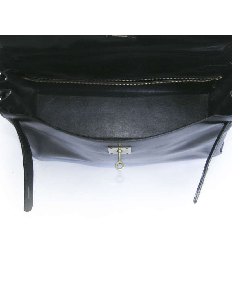 Kelly 35 HERMES box noir vintage 