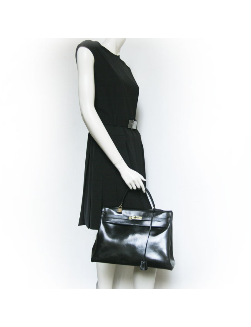 Kelly 35 HERMES box noir vintage 