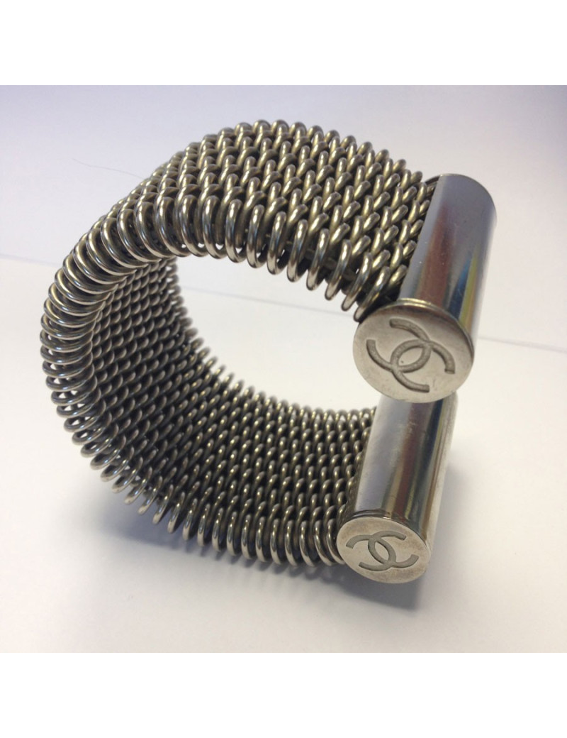 Manchette CHANEL acier tressé
