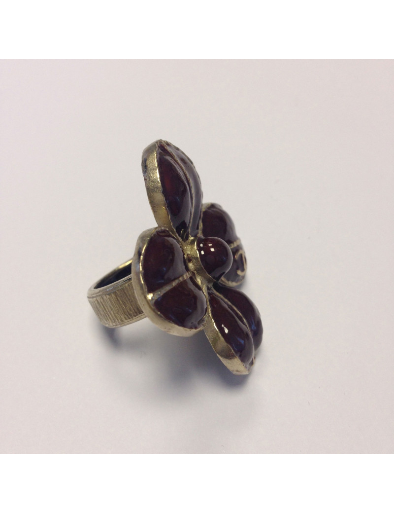 Bague CHANEL résine marron T53