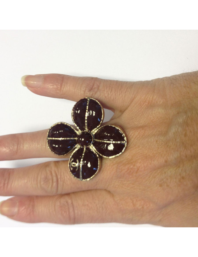 Bague CHANEL résine Marron t53