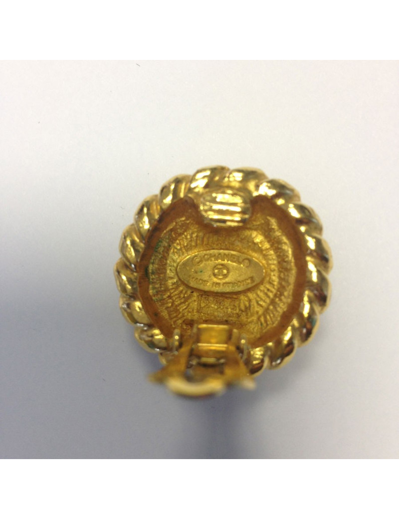 Clips d'oreille CHANEL vintage dorés