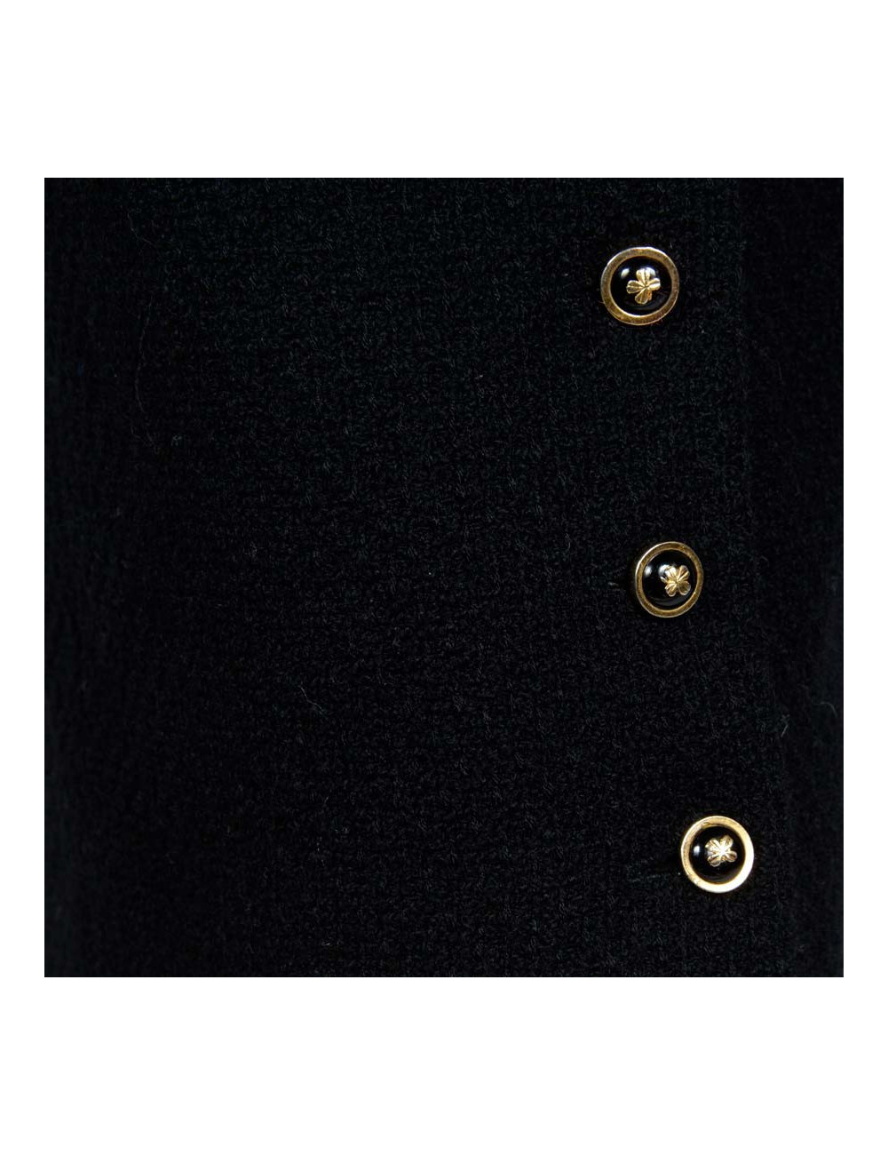 Jupe longue CHANEL tweed noire