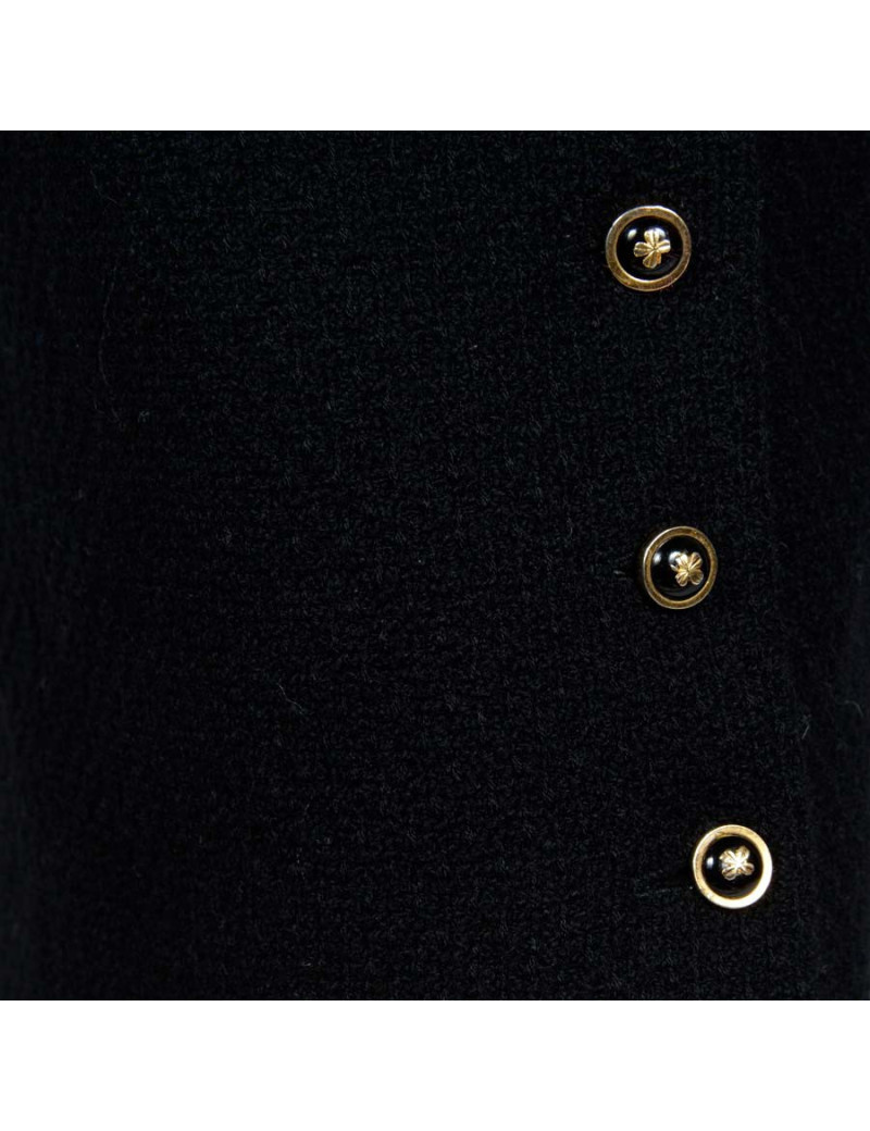 Jupe longue CHANEL tweed noire