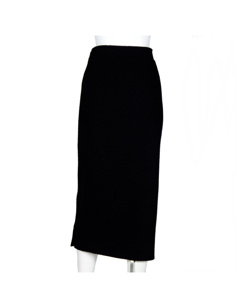 Jupe longue CHANEL tweed noire