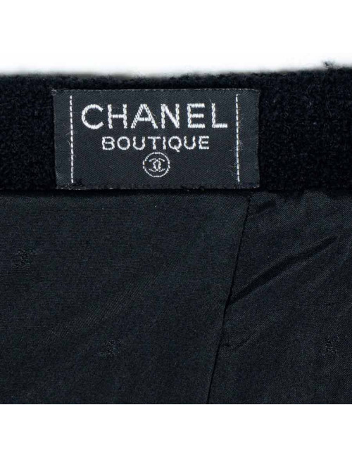 Jupe longue CHANEL tweed noire