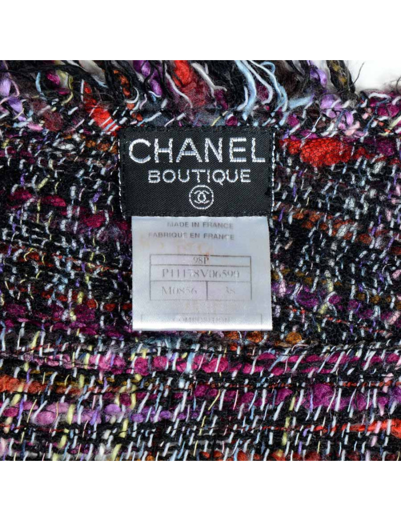 Jupe longue CHANEL tweed t 38