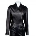 YVES SAINT LAURENT black leather perfecto jacket