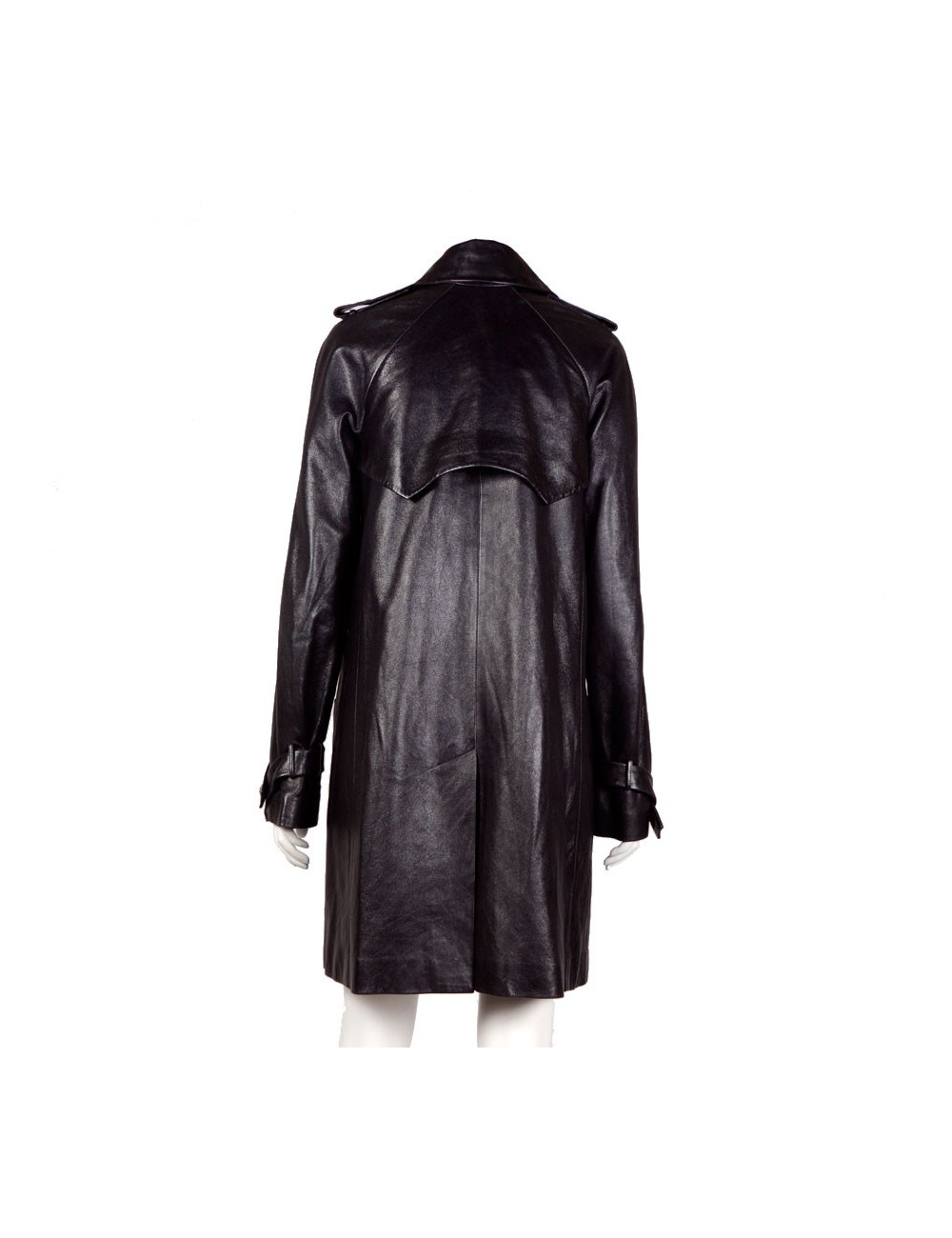 Trench CHANEL en cuir d'agneau T 