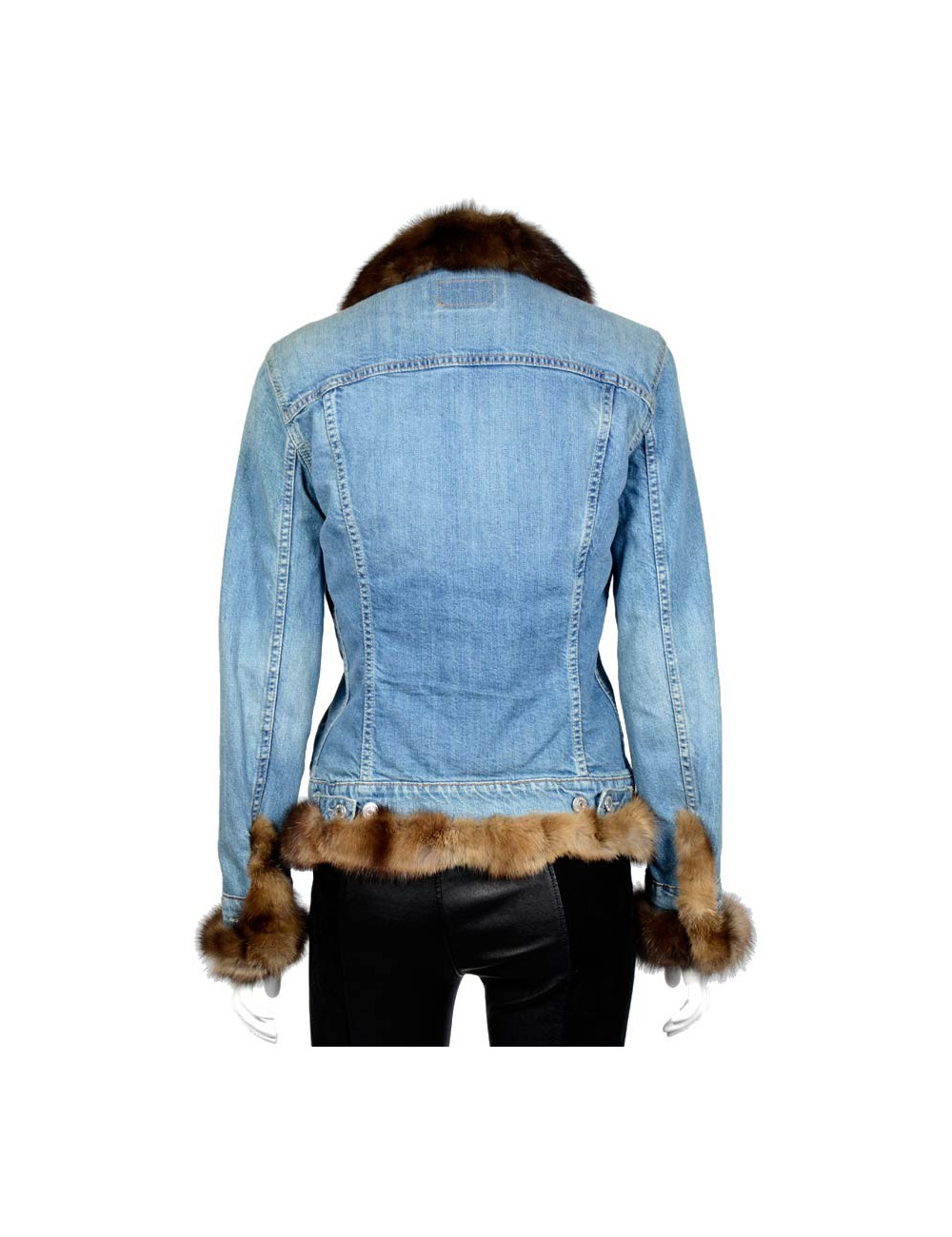 Blouson en jean's et zibeline anonyme